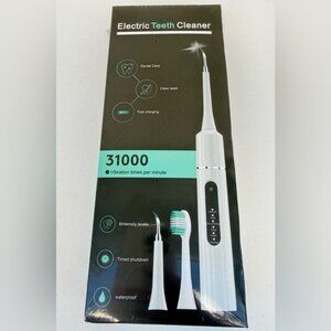 ✨ Electric Teeth Cleaner – 2-in-1 Dental Care Device (White) 🦷